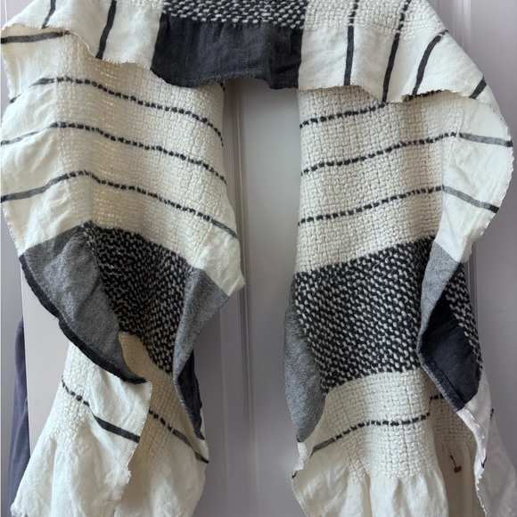 SOLDWilfred Black and White Striped Scarf - Picture 3 of 3